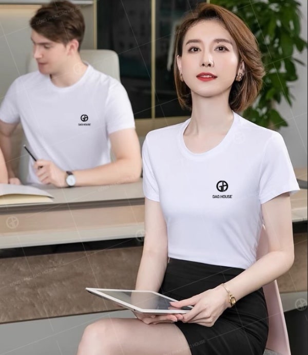 Áo thun công ty cổ tròn