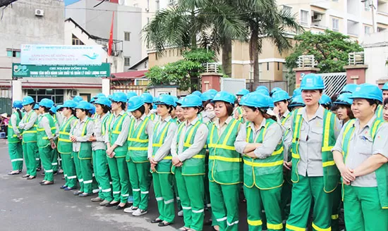 May đồng phục vệ sinh môi trường
