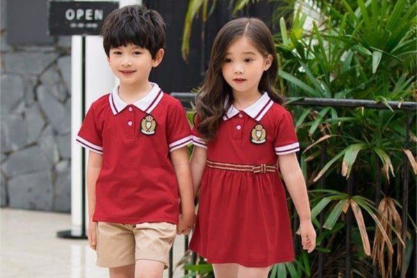 Đồng phục váy trơn dành cho bé gái 